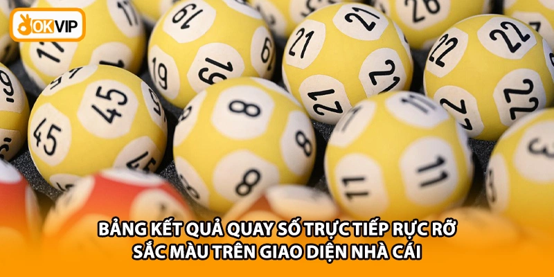 Bảng kết quả quay số trực tiếp rực rỡ sắc màu trên giao diện nhà cái