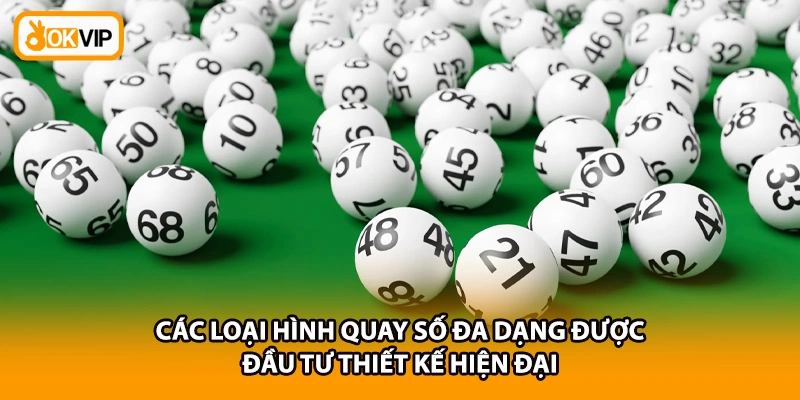 Các loại hình quay số đa dạng được đầu tư thiết kế hiện đại