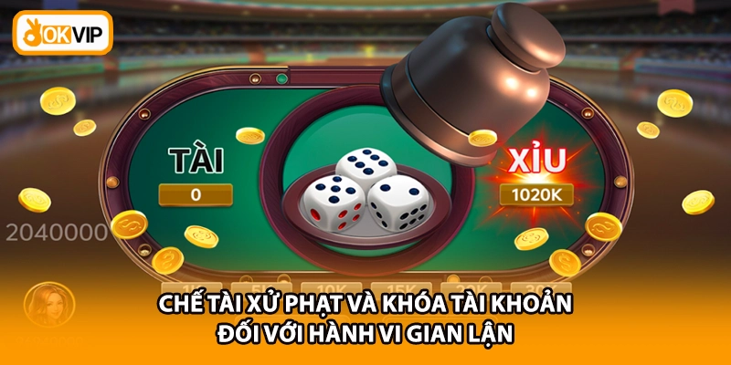 Chế tài xử phạt và khóa tài khoản đối với hành vi gian lận
