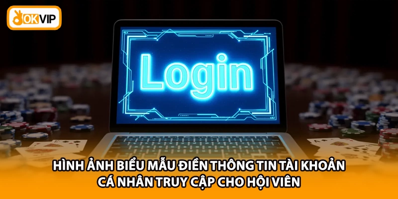 Hình ảnh biểu mẫu điền thông tin tài khoản cá nhân truy cập cho hội viên