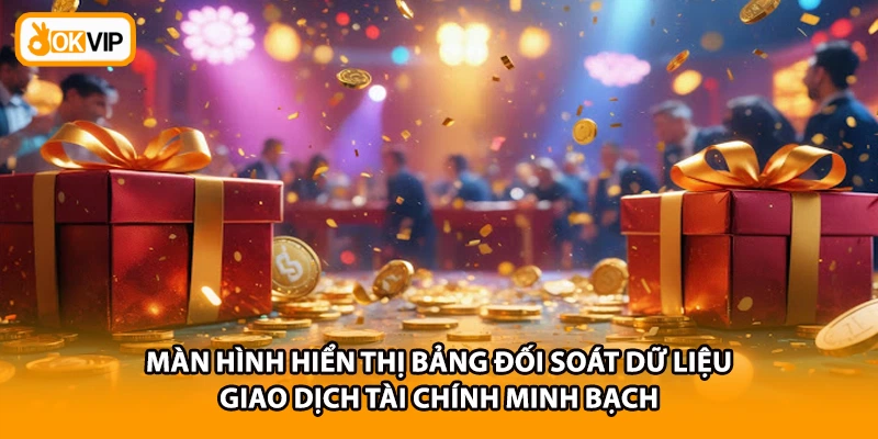 Màn hình hiển thị bảng đối soát dữ liệu giao dịch tài chính minh bạch